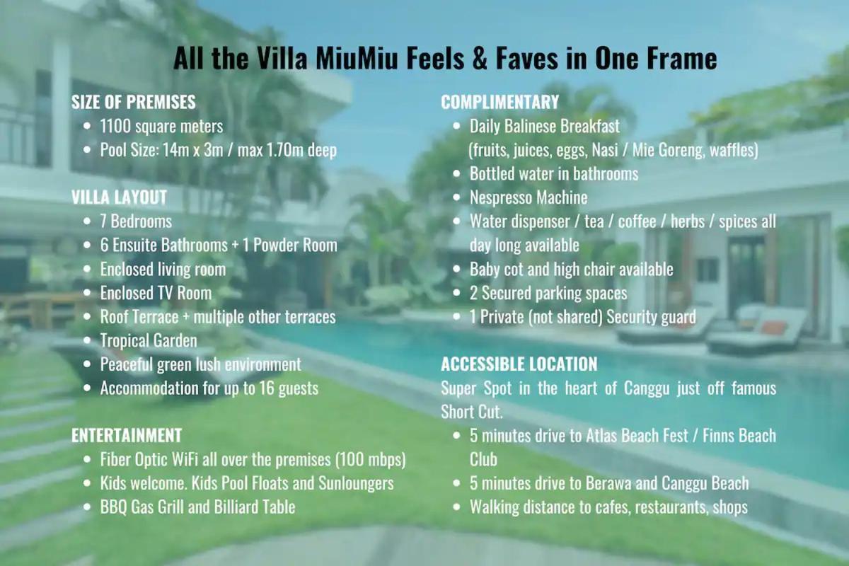 You Think You Know Canggu - Think Again! Stunning Large Luxxe 7Bed Villa מראה חיצוני תמונה
